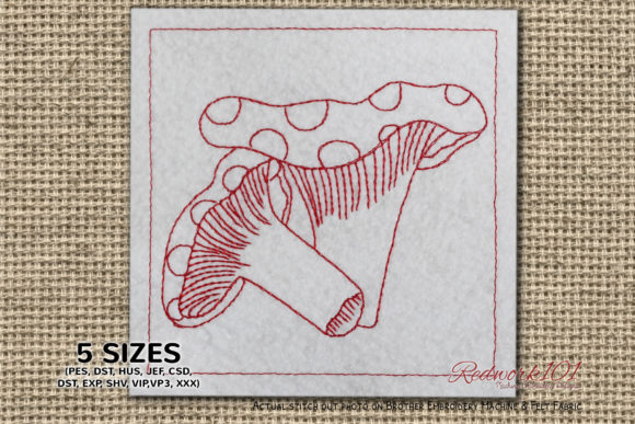 Chanterelle Mushroom Embroidery Review