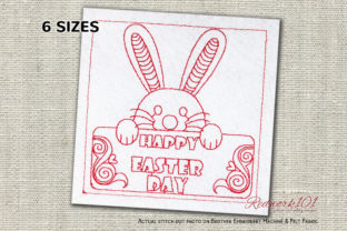 Happy Easter Day Redwork Review