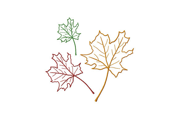 Three Colored Maple Leaves Embroidery Review